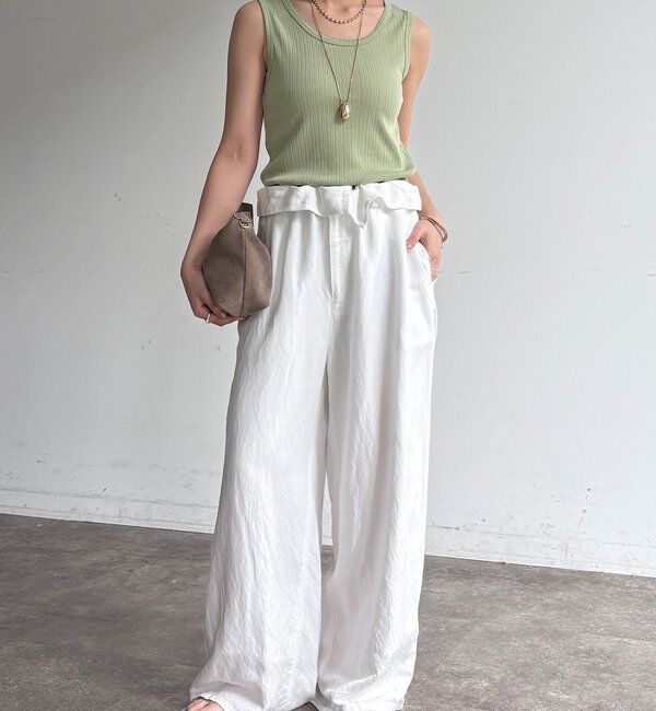  「【WEB限定】ランダムテレコストレッチタンク」|Tシャツ・カットソー|