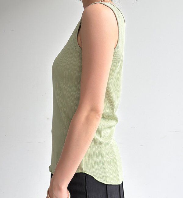  「【WEB限定】ランダムテレコストレッチタンク」|Tシャツ・カットソー|