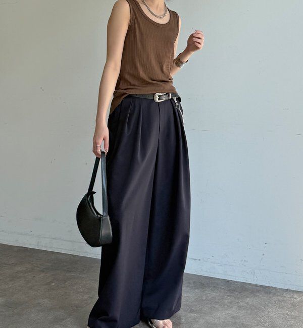  「【WEB限定】ランダムテレコストレッチタンク」|Tシャツ・カットソー|