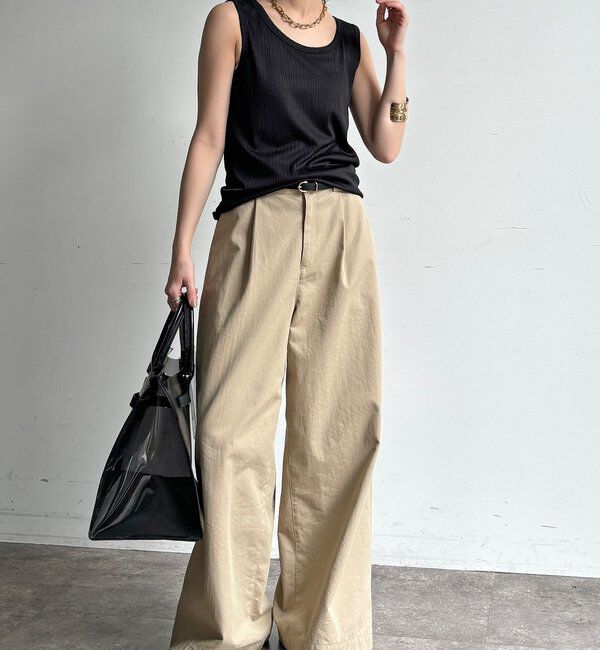  「【WEB限定】ランダムテレコストレッチタンク」|Tシャツ・カットソー|