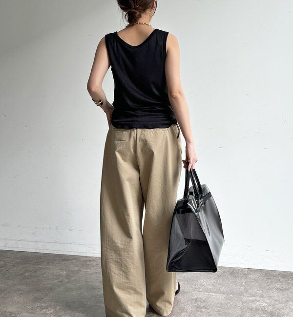  「【WEB限定】ランダムテレコストレッチタンク」|Tシャツ・カットソー|