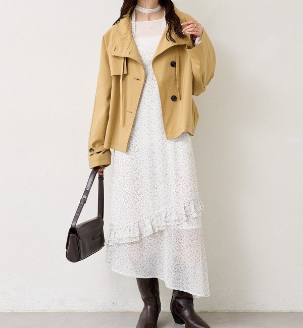  「スタンドカラーショートトレンチ」|トレンチコート|