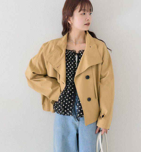  「スタンドカラーショートトレンチ」|トレンチコート|