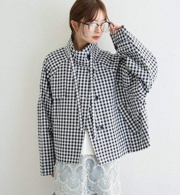  「スタンドカラーショートトレンチ」|トレンチコート|