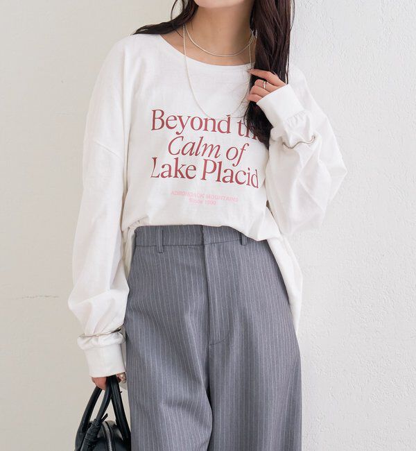  「配色BIGロゴロングTシャツ」|Tシャツ・カットソー|