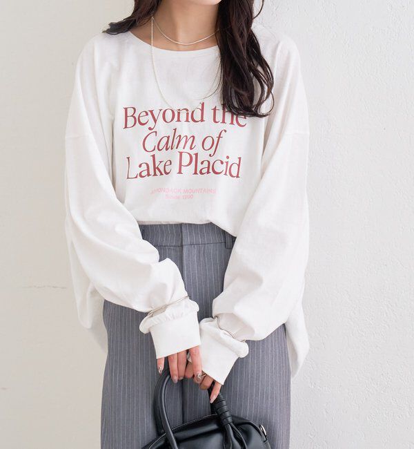  「配色BIGロゴロングTシャツ」|Tシャツ・カットソー|