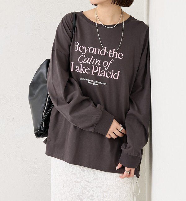  「配色BIGロゴロングTシャツ」|Tシャツ・カットソー|