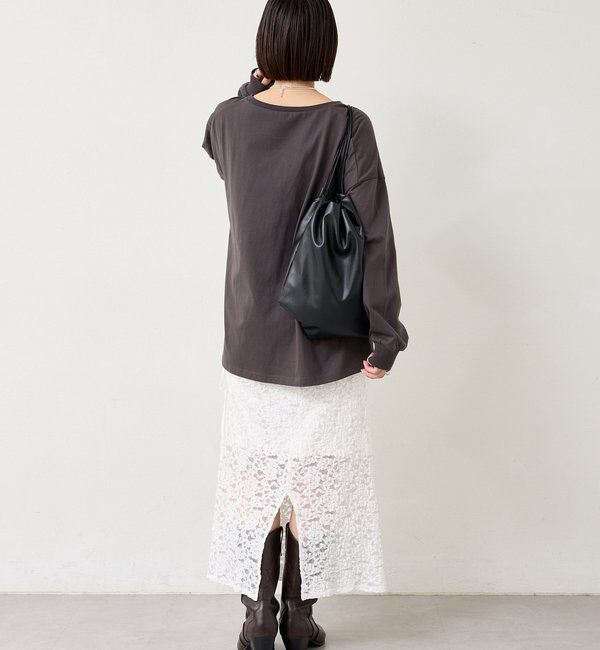  「配色BIGロゴロングTシャツ」|Tシャツ・カットソー|