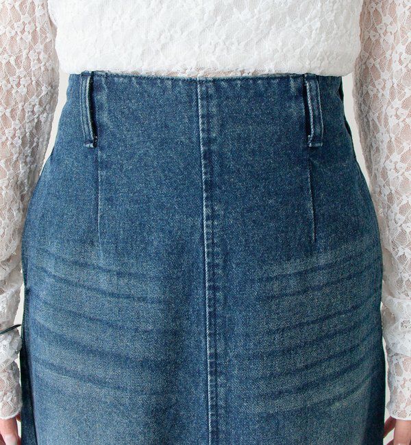  「デニム切替マーメイドスカート」|スカート|