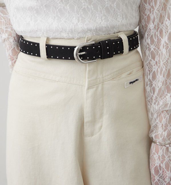  「ラインスタッズベルト」|ベルト|