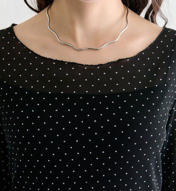  「バックシャンドットチュールロンT」|Tシャツ・カットソー|