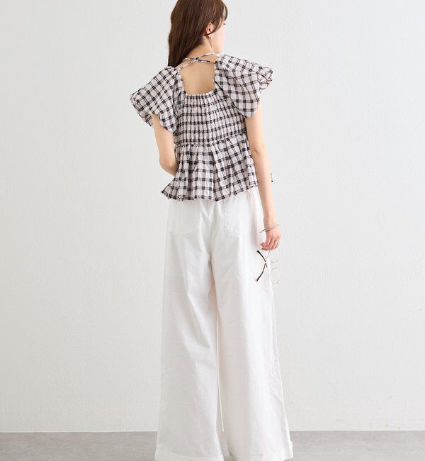  「ワイドベルトタックパンツ」|チノ|