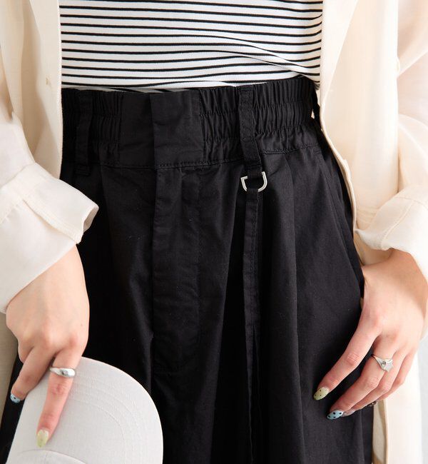  「ワイドベルトタックパンツ」|チノ|