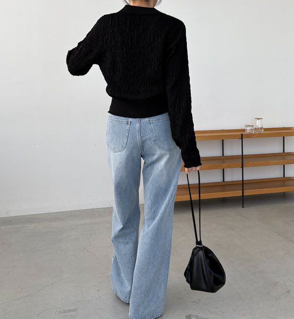  「変形シャーリングポロカーディガン」|カーディガン|