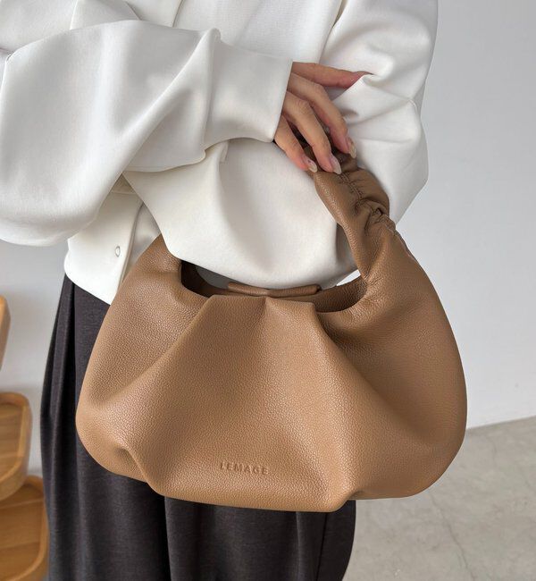  「ギャザーハンドルラウンドバッグ」|トートバッグ|