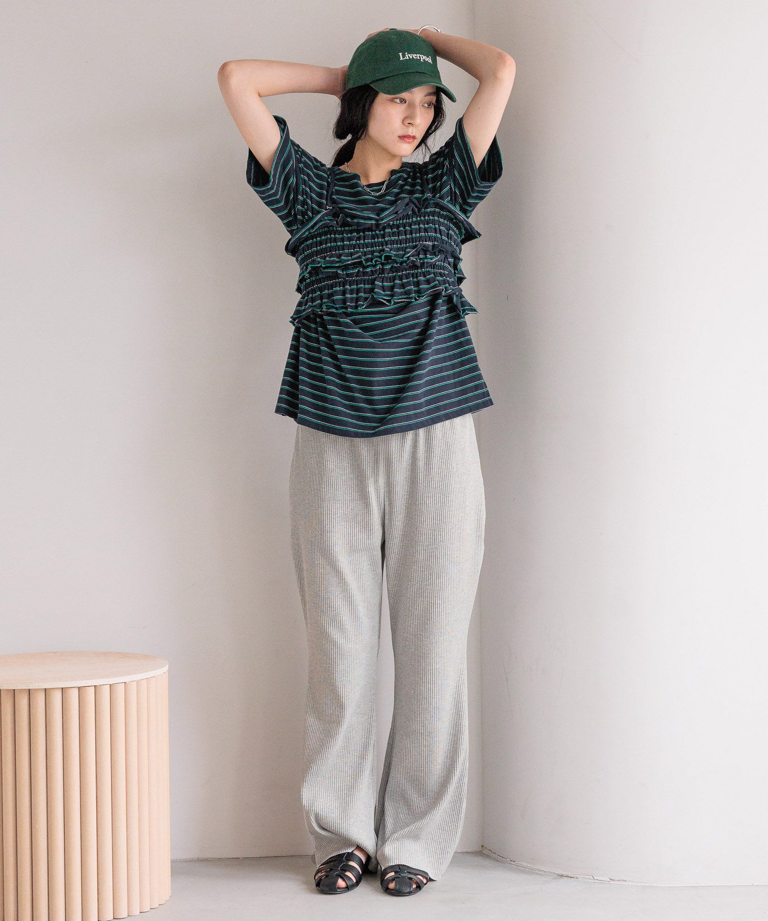 LOWRYS FARM「【セットアイテム】フリルビスチェセットＴＥＥ」|Tシャツ・カットソー|