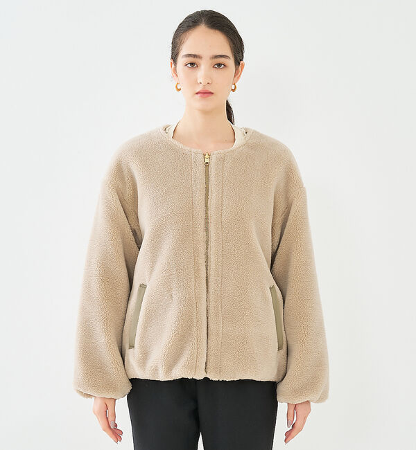 collex「【一部WEB限定カラー】タフタ&times;ボア リバーシブル中綿ブルゾン」|ブルゾン・スタジャン|