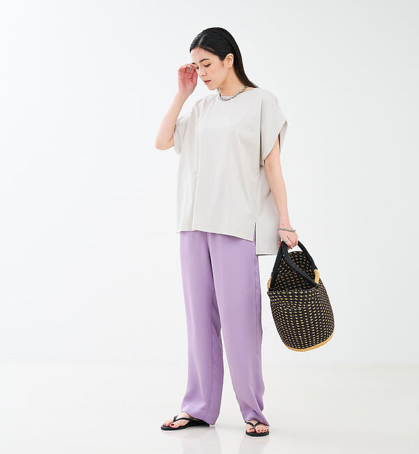 collex「【接触冷感・UVカット】コンパクトクールフレンチスリーブチュニック」|Tシャツ・カットソー|