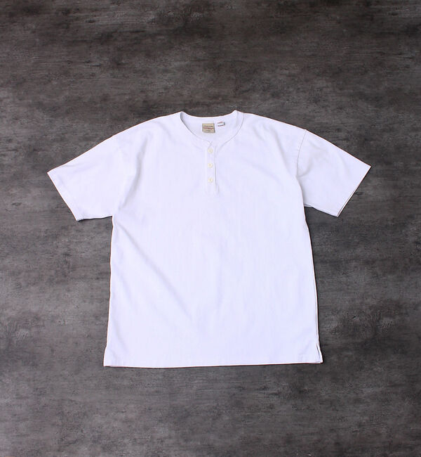 ABAHOUSE「【グッドウェア】USAコットン ヘンリーネック ショートスリーブ Tシャツ」|Tシャツ・カットソー|