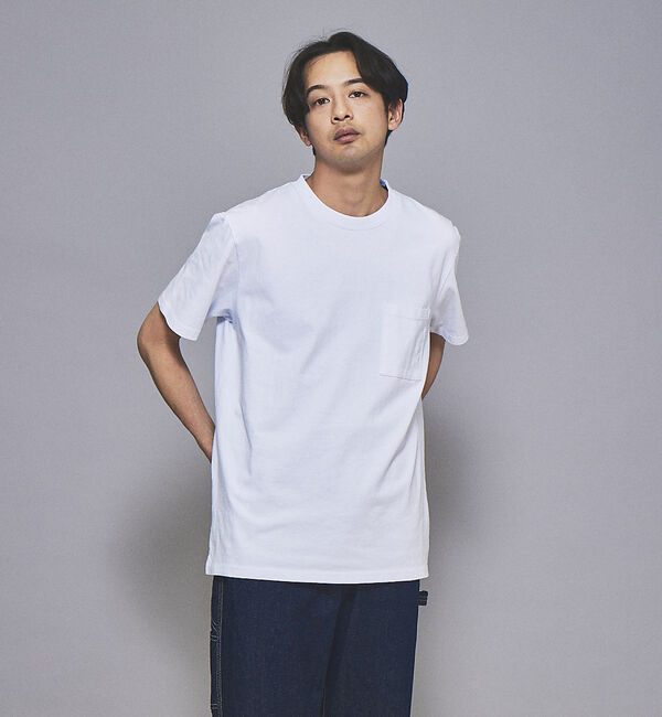 ABAHOUSE「【グッドウェア】USAコットン 無地 ポケット ショートスリーブ Tシャツ」|Tシャツ・カットソー|ホワイト