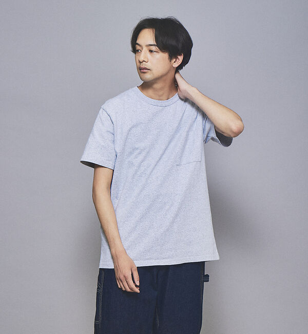 ABAHOUSE「【グッドウェア】USAコットン 無地 ポケット ショートスリーブ Tシャツ」|Tシャツ・カットソー|グレー
