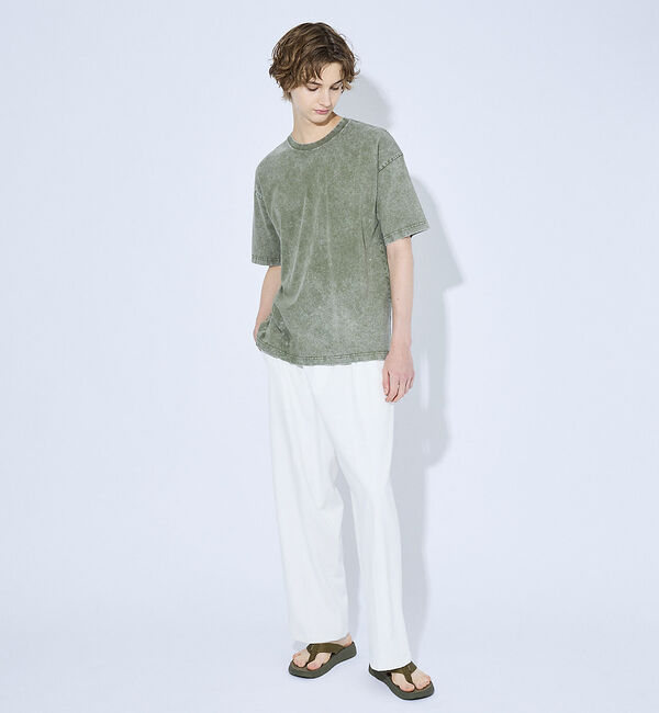ABAHOUSE「【ピグメント加工】クルーネック半袖Ｔシャツ」|Tシャツ・カットソー|