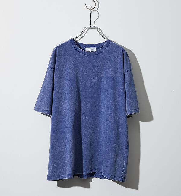 ABAHOUSE「【ピグメント加工】クルーネック半袖Ｔシャツ」|Tシャツ・カットソー|ブルー