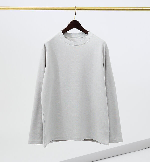 ABAHOUSE「ダブルジャージ 鹿の子 プルオーバー」|Tシャツ・カットソー|グレージュ