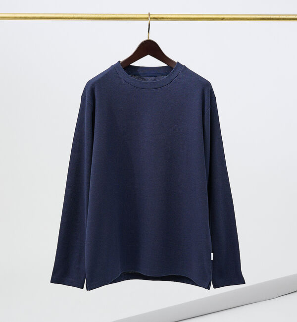 ABAHOUSE「ダブルジャージ 鹿の子 プルオーバー」|Tシャツ・カットソー|ネイビー