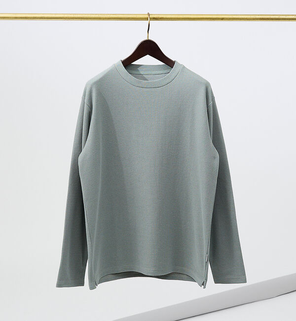 ABAHOUSE「ダブルジャージ 鹿の子 プルオーバー」|Tシャツ・カットソー|セージグリーン