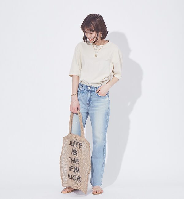 Rouge vif「ピースダイコットンチュニックTシャツ」|Tシャツ・カットソー|