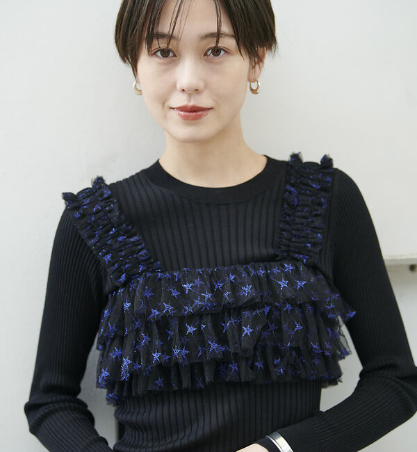 Rouge vif「スター＆ハート柄チュールフリルビスチェ」|シャツ・ブラウス|