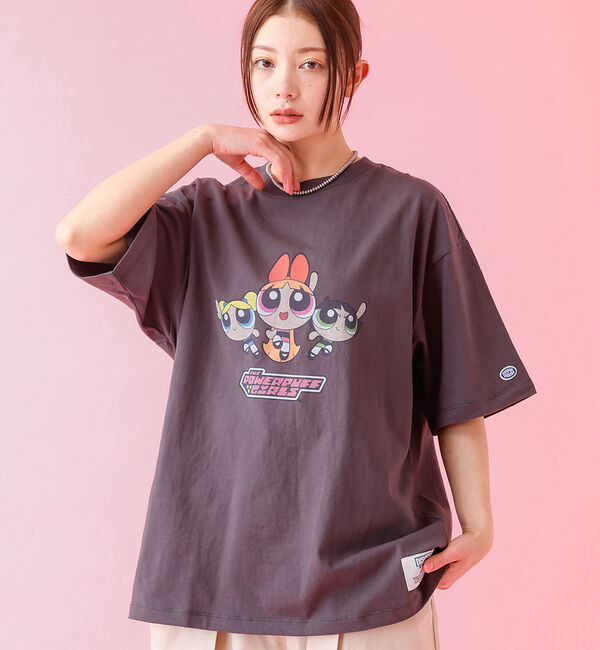Rouge vif「【DISCUS/ディスカス】：DISCUS&times;WARNER T/パワーパフガールガ」|Tシャツ・カットソー|ブラック
