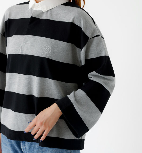 Rouge vif「【PARROTT CANVAS/パロットキャンバス】クロップド ワイド ラガーシ」|Tシャツ・カットソー|