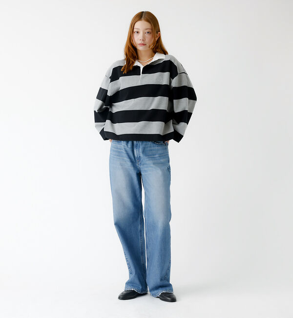 Rouge vif「【PARROTT CANVAS/パロットキャンバス】クロップド ワイド ラガーシ」|Tシャツ・カットソー|