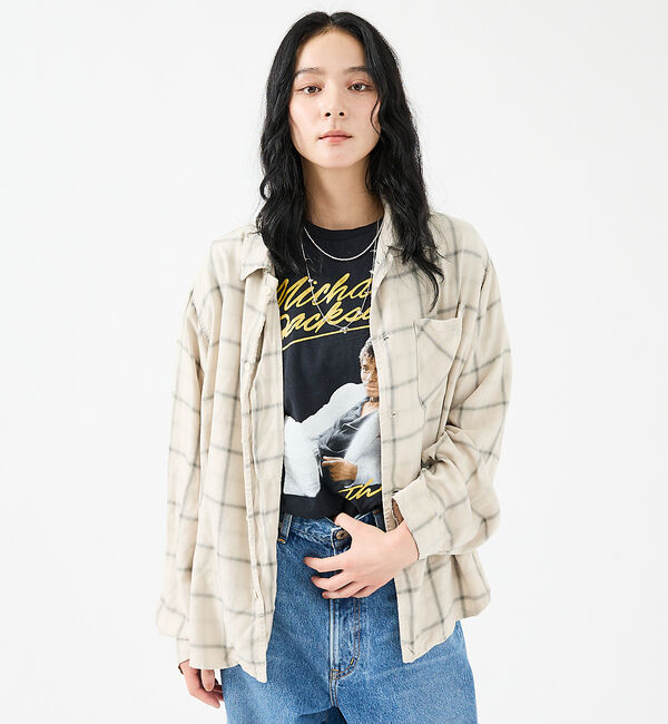 Rouge vif「【REMI RELIEF / レミレリーフ】レーヨンツイルチェックレギュラー シ」|シャツ・ブラウス|