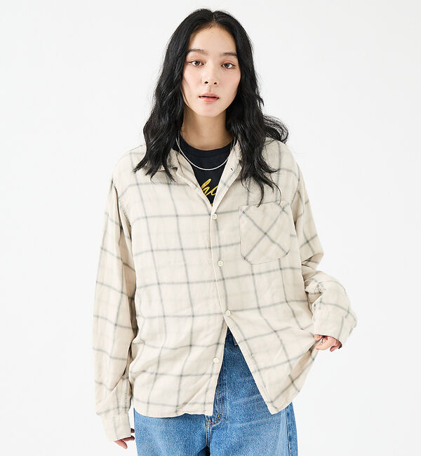 Rouge vif「【REMI RELIEF / レミレリーフ】レーヨンツイルチェックレギュラー シ」|シャツ・ブラウス|