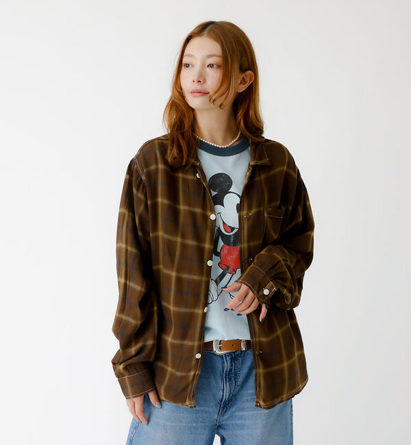 Rouge vif「【REMI RELIEF / レミレリーフ】レーヨンツイルチェックレギュラー シ」|シャツ・ブラウス|