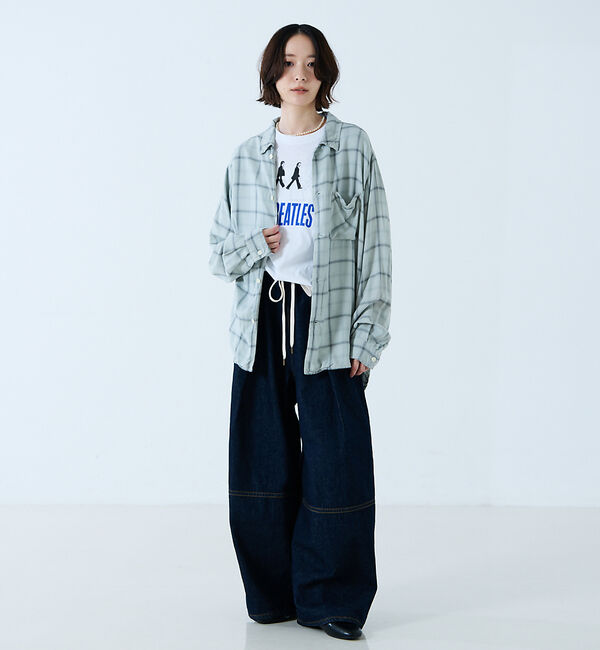 Rouge vif「【REMI RELIEF / レミレリーフ】レーヨンツイルチェックレギュラー シ」|シャツ・ブラウス|