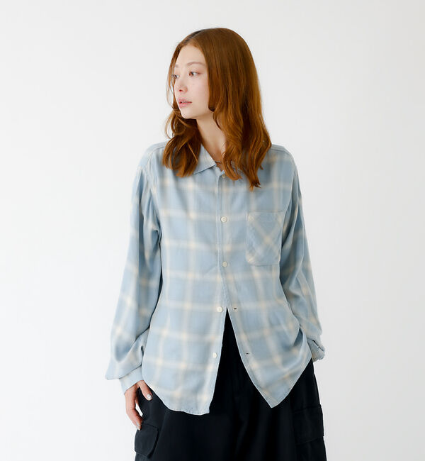 Rouge vif「【REMI RELIEF / レミレリーフ】レーヨンツイルチェックレギュラー シ」|シャツ・ブラウス|