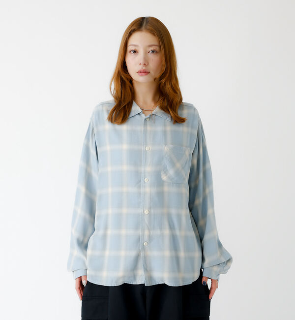 Rouge vif「【REMI RELIEF / レミレリーフ】レーヨンツイルチェックレギュラー シ」|シャツ・ブラウス|