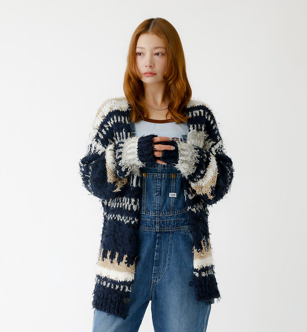 Rouge vif「【JOHNBULL/ジョンブル】ファンシーカーディガン/ニット/カーディガン/フ」|ニット・セーター|