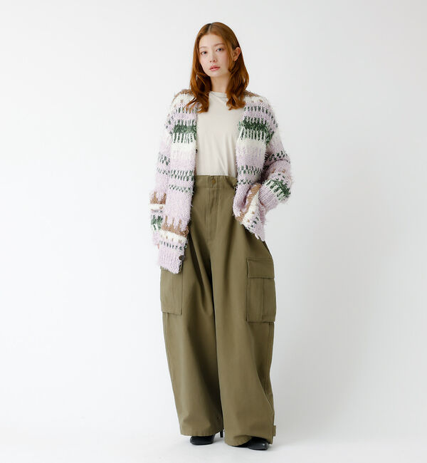 Rouge vif「【JOHNBULL/ジョンブル】ファンシーカーディガン/ニット/カーディガン/フ」|ニット・セーター|