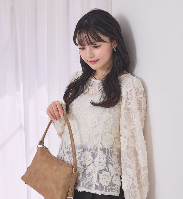 Rouge vif「【一部店舗限定】【北野百笑さんコラボ】レースブラウス」|シャツ・ブラウス|