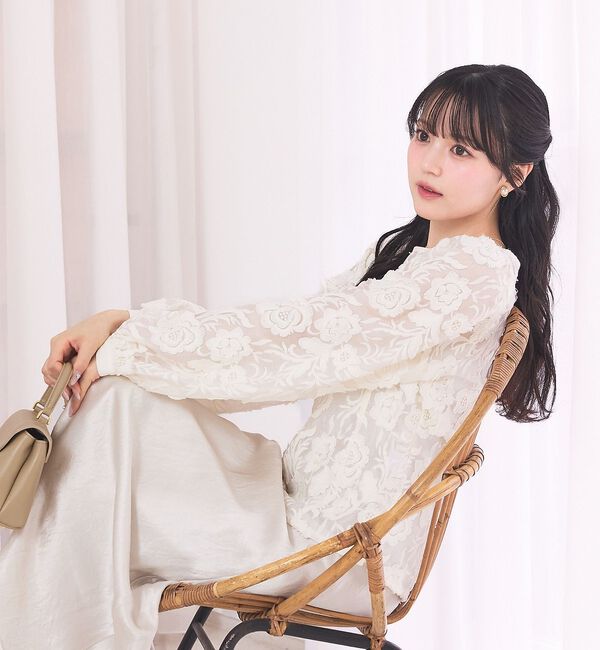 Rouge vif「【一部店舗限定】【北野百笑さんコラボ】レースブラウス」|シャツ・ブラウス|