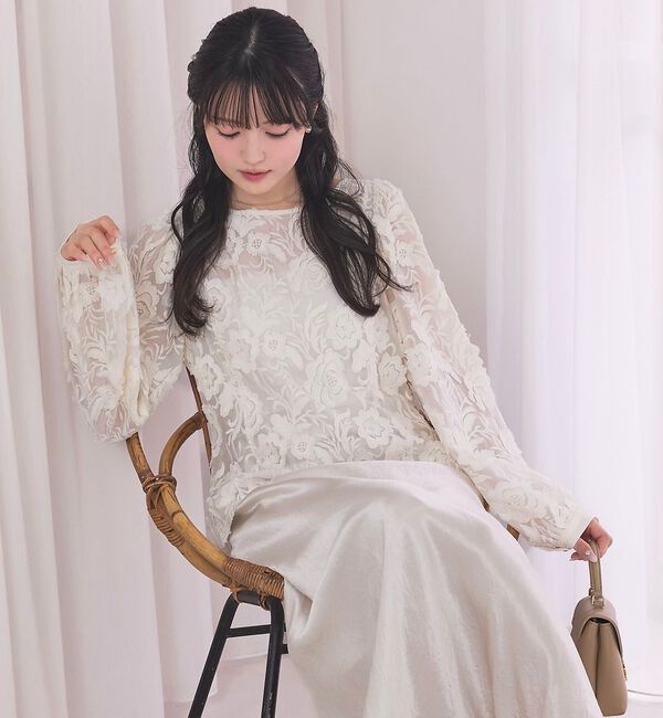 Rouge vif「【一部店舗限定】【北野百笑さんコラボ】レースブラウス」|シャツ・ブラウス|