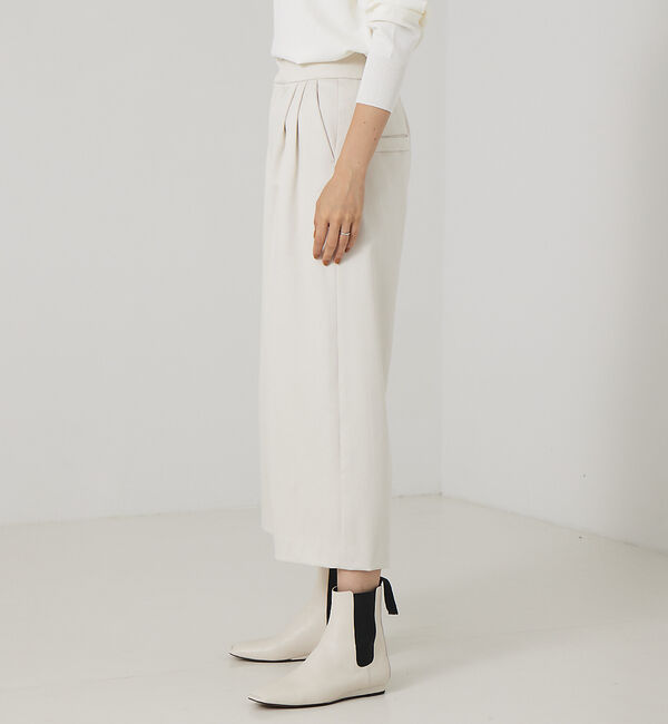 qualite「サテンワイドクロップドパンツ」|その他|