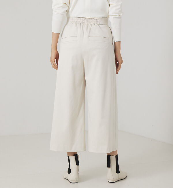 qualite「サテンワイドクロップドパンツ」|その他|