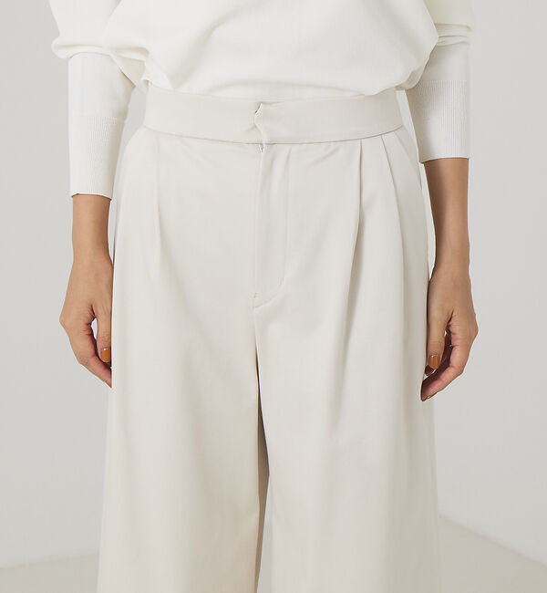 qualite「サテンワイドクロップドパンツ」|その他|