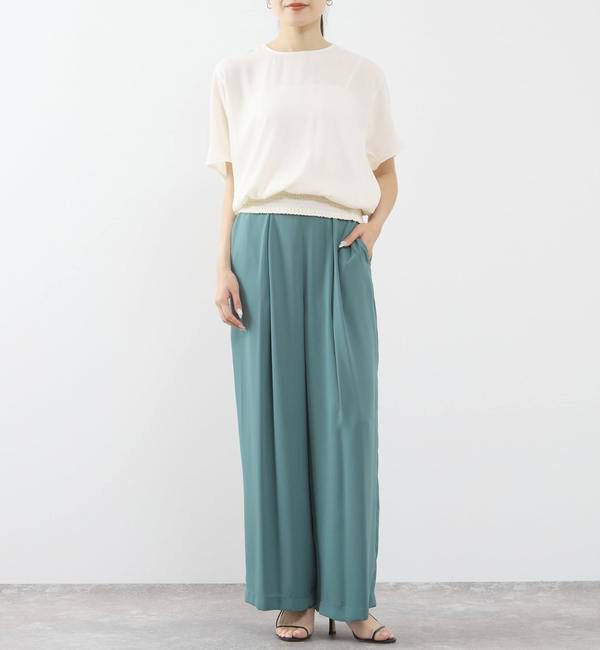 TIARA「センタープレスタックワイドパンツ（セットアップ可）」|その他|